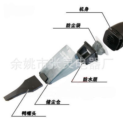 【大功率车用吸尘器, 车载吸尘器 大功率吸尘器 车用干湿两用】价格,厂家,图片,车用吸尘器,余姚市张灵电器厂-